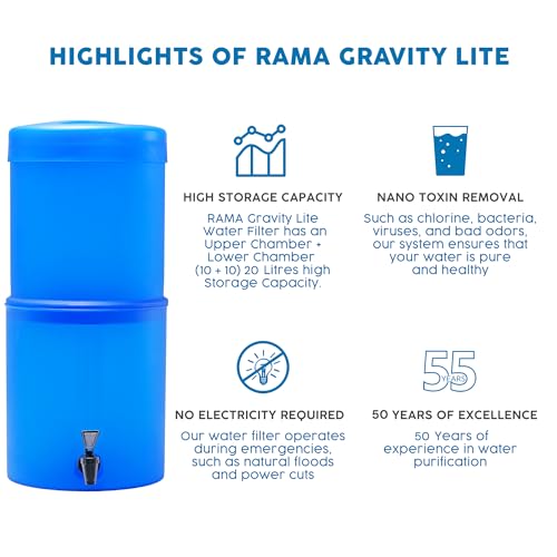RAMA Gravity Lite 20L (10L Storage) Non-Electric Plastic Water Purifier — view 2