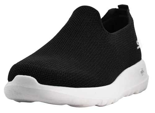 Skechers Men's Go Walk Max - Modulating Slip-On Walking Shoe, Black/White, 10 XW US