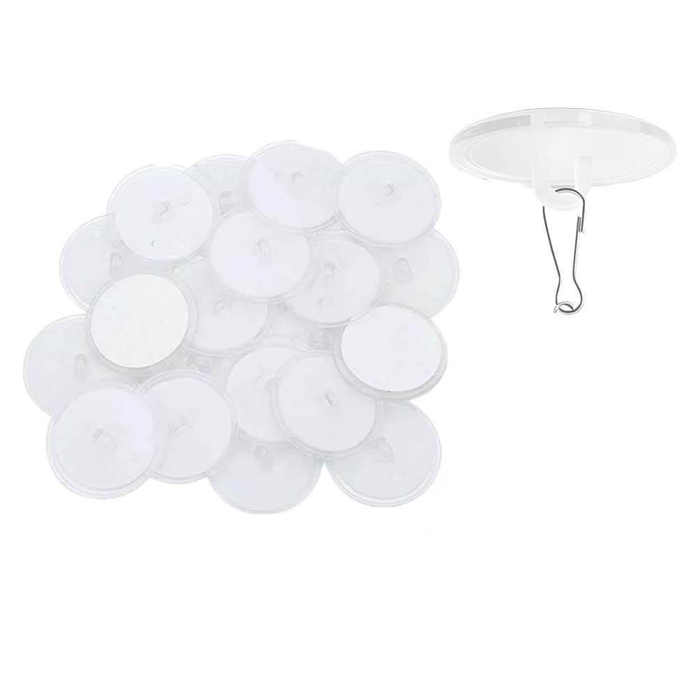 TERRIFI 50 Pack Self Adhesive Wall Hook Sticky Ceiling Hooks, Transparent Seamless Wall Hooks Ceiling Suspension, Suitable for Party Decoration Accessory Kitchen Bathroom Hanging