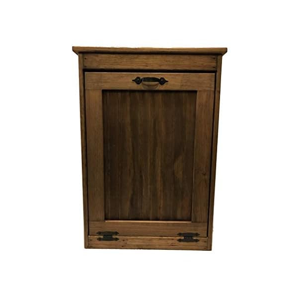 Dicks Wood Creations Wooden Tilt-Out Trash Bin Solid Top
