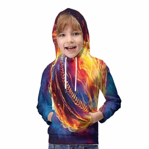 Sweatshirt baseball 3D pull ado 9-11 ans sweat à capuche hiver - 5
