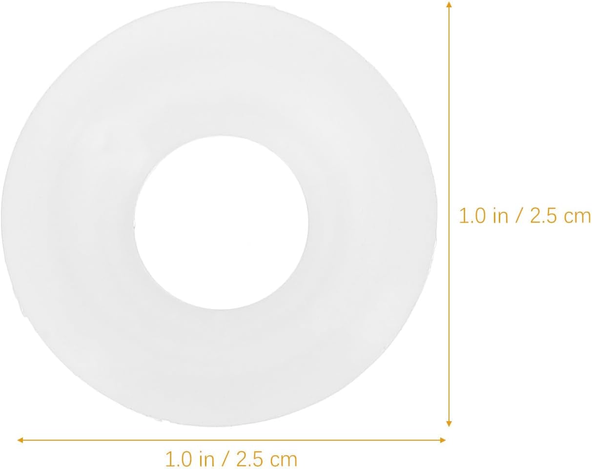 24pcs Swing Beer Bottle Gaskets Leakproof Replacement Sealing Washers for Homebrew Beer and Juice Bottles White Half-pack