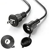 DanYee 防雨型 屋外延長ケーブル 15m PSE認証 エコ 屋外 防雨キャップ付 作業用 延長ケーブル 屋外用 延長コード 防雨電源延長 コンセント タカショー (15m)