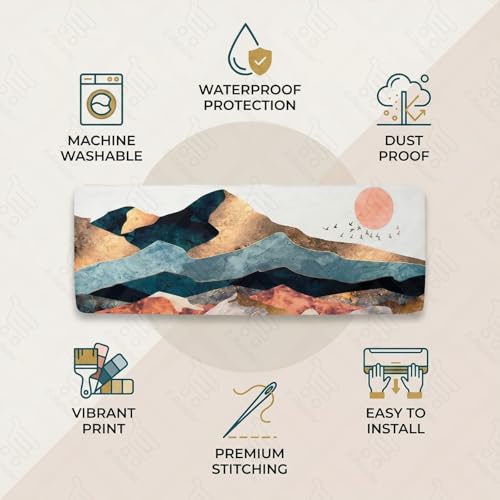 Image of Split AC Cover 1 ton, 1.5 ton to 2 Ton |Designer Digital Print Indoor AC Dust Cover | Stretchable Lycra Fabric | 38x12x9 Inch | Washable Polyester AC Indoor Unit Cover | Dust Dirt Resistant