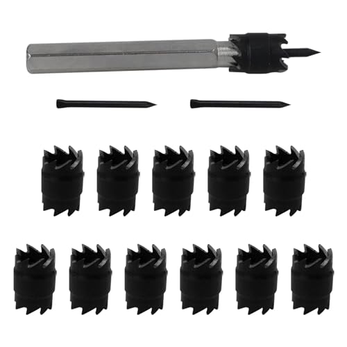 14-Piece Double-Sided Spot Weld Cutter Kit: 3/8\" HSS Bits for Metal Sheets