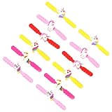 TOKIDNY PVC製 ユニコーンデザイン 耳保護仮面フック 10個 滑り止め 調整可能 仮面ロープ延長バックル