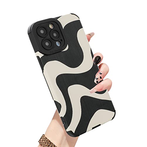 Mzelq For Iphone 13 Pro Max Case, Cute Pattern Wave Iphone 13 Pro Max Case, Screen Protector Camera Protection Lens Shockproof Phone Case For Girls Women #TOP14