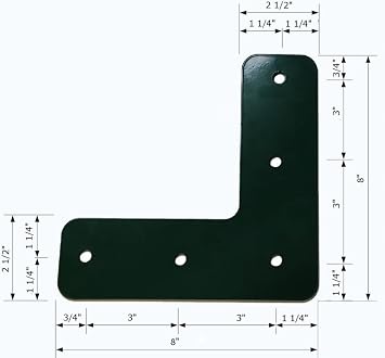 Playkids L-Bracket 90 Degrees - Roofs, Monkey Bars, More
