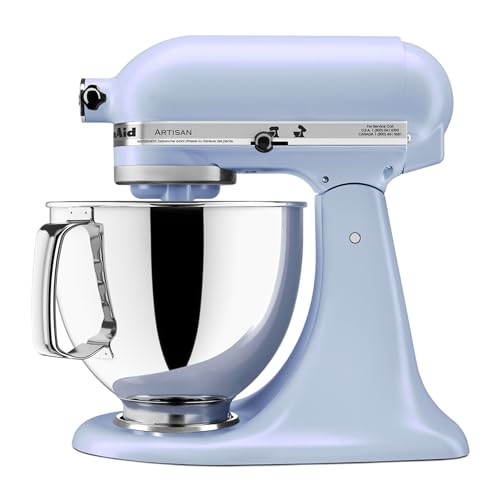 Image of KitchenAid Artisan Series 5 Quart Tilt-Head Stand Mixer with Pouring Shield, KSM150PS, Blue Salt