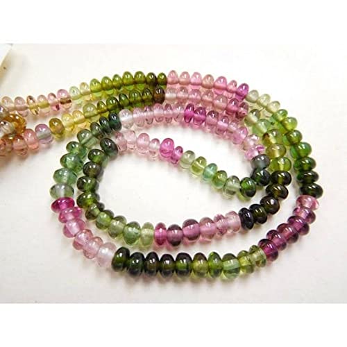 Multi tourmaline perles lisses pour fabriquer un collier unique