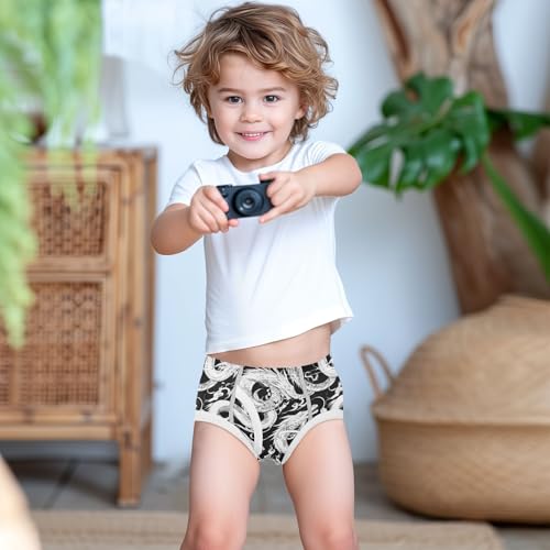 visesunny Boys Potty Training Underwear Cool Black Snake Dragon Breathe Cotton Briefs Size 2T-8Y for Toddler3