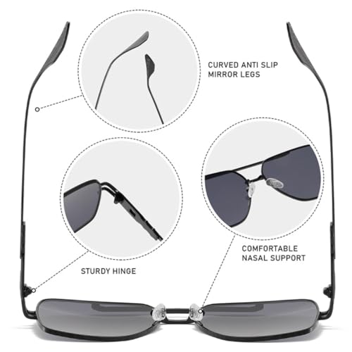 Vintage Oversized Sunglasses Fashion Classic Metal Frame Travel Outdoor Shades Uv400 for Women Men4