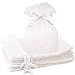 Creative Organza Bags 100 Pcs 5x7 inches White Sheer Mesh Gift Bag with Drawstring Perfect for Weddings, Party Favors, Candy, Jewelry, Makeup, Cosmetics, Bathroom Soaps Pouches, DIY Craft, Organizer
