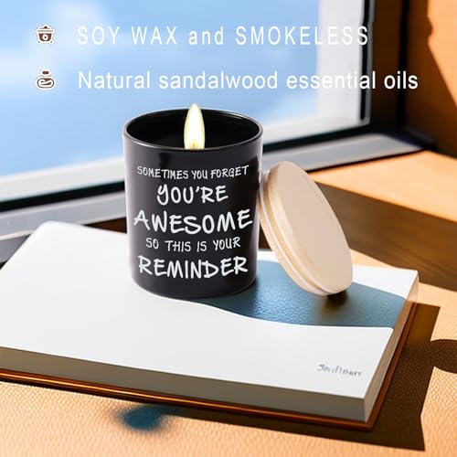 BFJLIFE Candles Gifts for Men Unique Valentines Fathers Day Christmas Anniversary Birthday Gifts for Him Brother Boyfriend Husband Stocking Stuffers for Men Novelty Sandalwood Scented Soy Candle - Image 3