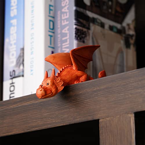 Luolao Small Dragon Figurines Decor, Cute Dragon Statues For Bookshelf And Desk, Unique Home Decor Gifts For Welsh Or Dragon Lover #TOP6