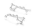 IRIS GEMMA Constellation Ear Cuff Platinum Plated Ear Crawler Earrings Ear Climber Earrings Ear Climbers Ear Cartilage Earrings Studs Earrings Ear Jacket for Women