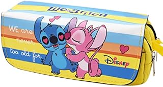 Tomicy Cartoon Pencil Case Stitch Pencil Case Pencil Case Big Capacity Stationery Bag Supplies Box,Portable Office Stationery,Stationary Gift Set for Kids Gifts for Girls