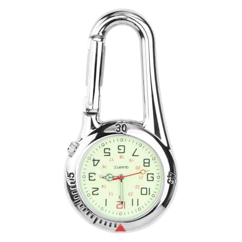 Shengxi Pocket Watch, Fob Watches Carabiner Nurse Watch Multifunctional Glowing Dial Quartz Watch Women's FOB Watches Cover