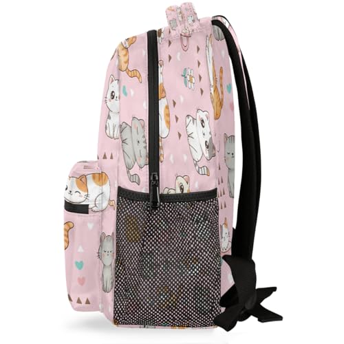 Mochila para laptop de 15.6 ligera con diseño de taza de gato para adolescentes y estudiantes 3