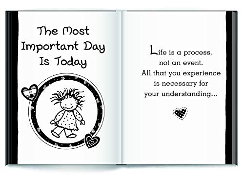 Blue Mountain Arts Little Keepsake Book "Live Each Day with Gratitude" 4 x 3 in. Uplifting Pocket-Sized Gift Book for Friend, Family Member, or Loved One, by Marci and the Children of the Inner Light White