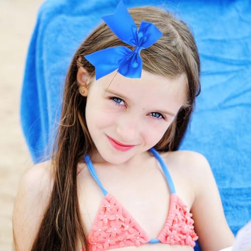 Mabor Bunt Haarschleife，12 Stück Haarschleifen Mädchen 4 inch/11cm Schleifen für Haare Krokodilklemmen Haarspange Schleife Kinder Grosgrain Band Schleife Haare Clips Mädchen Baby Teenage