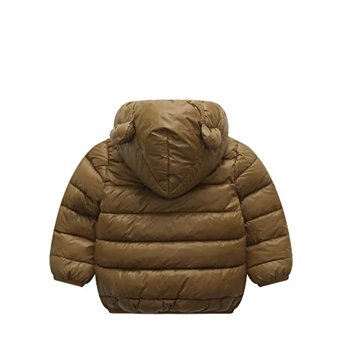 Winter Down Coats For Kids Baby Boys Girls Light Puffer Padded Jacket Bear Hoods Infant Outerwear #TOP1
