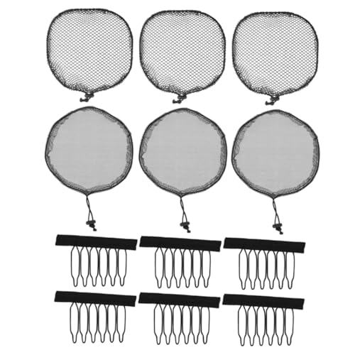 DEARMAMY 1 Set Portable Elastic Wig Mesh Caps Breathable Hair Accessory for Comfortable Wig Wear Includes and Claw Clips for Salon Use and Special Events