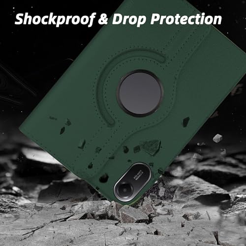Image of TGK 360 Rotatable Smart Flip Cover for Xiaomi Redmi Pad 2 11 inch Tablet Case (Dark Green)