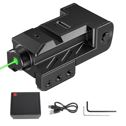 Mirino laser tattico con laser rosso, compatibile con slitte Picatinny/Weaver