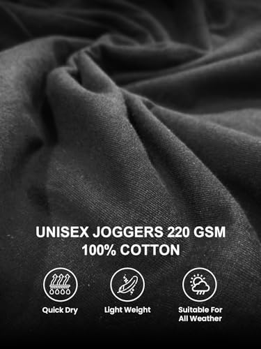 Image of XENOVAURBAN Joggers for Men | Casual wear 100% Combed Cotton Joggers | Unisex fit with Back and Side Pockets
