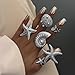 MIFYNN Chunky Gold Starfish Seashel Ring for Women Dainty Conch Pearl Ring Set Boho Ocean Stackable Rings Fashion Adjustable Beach Statement Rings Set Summer Charm Jewelry for Women (Silver-6Pcs)
