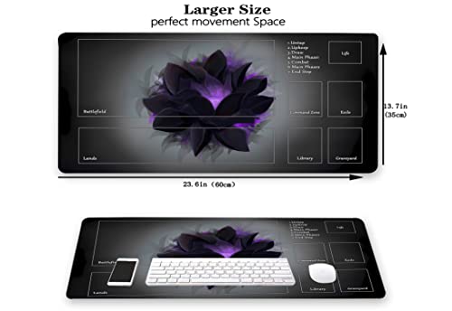Mtg Playmat, Game Play Mat For Mtg Tcg 24 X 14 Inches Trading Card Inked Game Playmats With Storage Bag Smooth Rubber Surface Battle Game #TOP1
