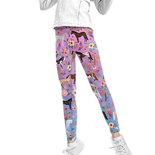Xpyiqun Toddler's Leggings Horse Clothes Athletic Yoga Pants For Girls 10T-11T Workout Sport Dance Capri Leggings Tummy Control Tights Trousers Strentchy Apparel Kids Activewear #TOP1