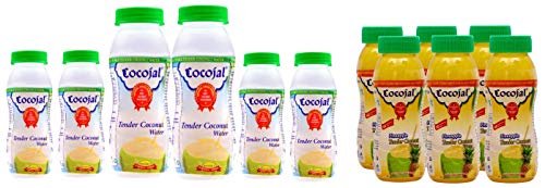 Image of Cocojal Natural Tender Coconut Water, Pack of 6 + Cocojal Pineapple Tender Coconut Water, Pack of 6