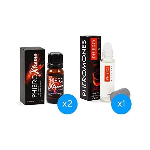 Concentrado de feromonas Phiero Xtreme y roll-on Phiero Night Man para hombre Cover