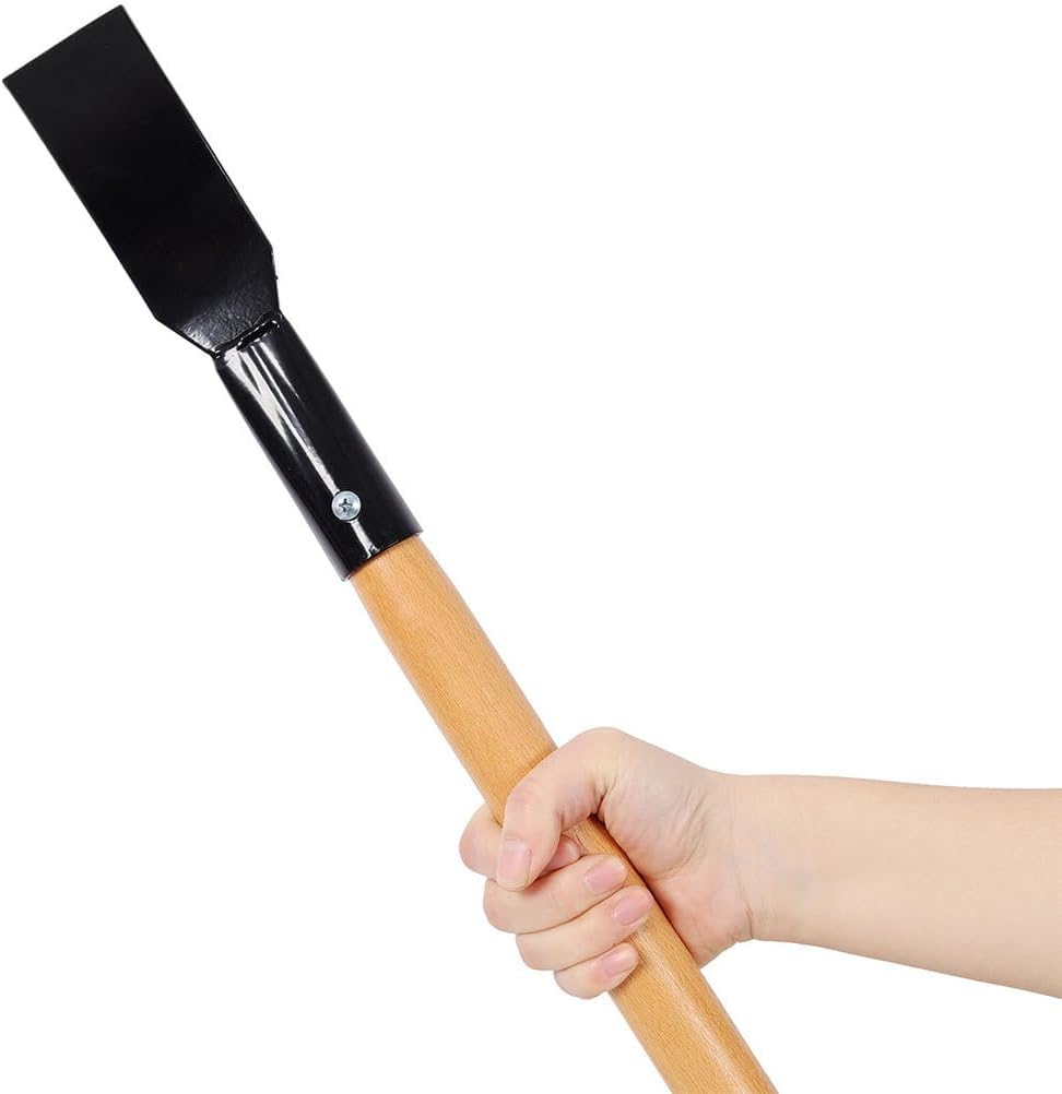 2PACK Felled Bark Spud Debarking Tool, Wood Handle Log Peeler Bark Removal Tool with 8" x 2" Blade, Heavy Duty Bark Spud 25 Inch, with Comfortable Wooden Handle, for Logs Without Damaging Wood