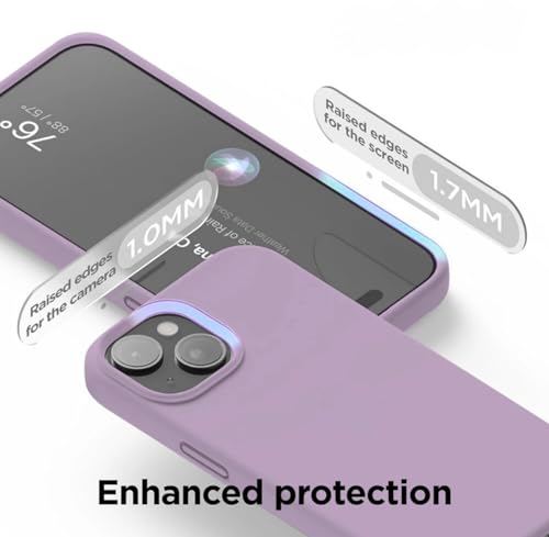 Image of Premium Liquid Silicone Case for iPhone 11 - Slim Full Body Protective Back Cover with Soft Microfiber Lining, Anti-Slip Grip Scratch Resistant Phone Case(Lavender)