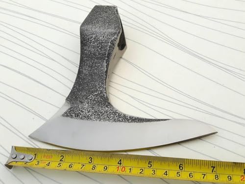 WHS201 Viking Axe Head, Custom Hand Forged Viking Axe Real Head, Tomahawk Viking Hatchet Beared Camping Axe Blade, 5160 HIGH Carbon Steel Blade, Viking Gift for Him - Christmas Gift (Ragnar)