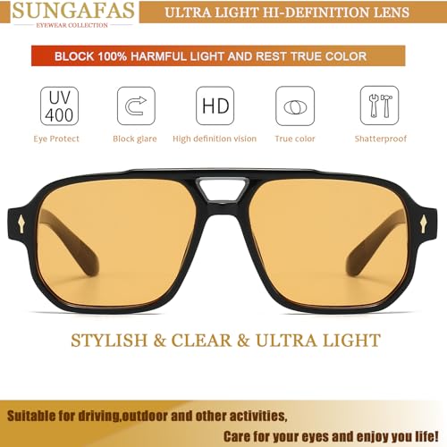 Retro Square Aviator Sunglasses Women Men Fashion Rectangle Sun Glasses 70s Classic Vintage Shades4