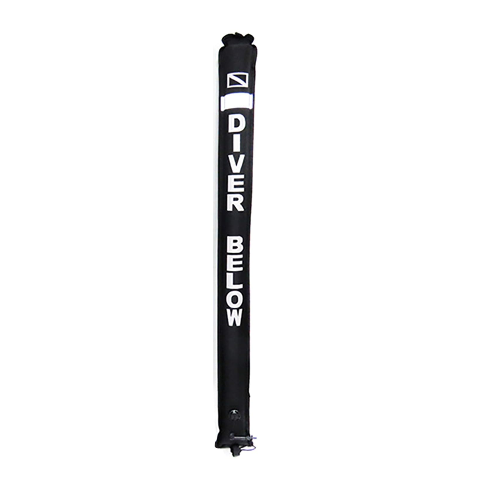 Boya inflable de seguridad para buceo en alta mar de nailon resistente negro