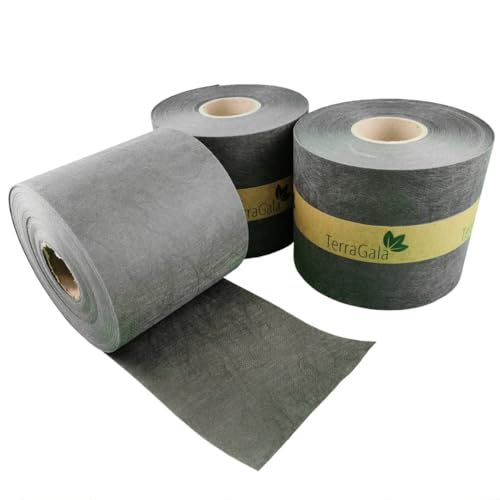 TerraGala Bande brise-vue pour clôture à double fil - 19 cm x 200 m - Anthracite - Translucide - Avec effet marbre