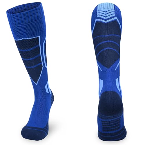 ouhos 2 pares de calcetines térmicos de esquí para hombre 43-46, cálidos, hasta la rodilla, gruesos, para invierno, clima frío, nieve, snowboard, caza, senderismo - imagen 5