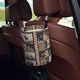 Rustic Wildon Home Cabin Lodge Bear Moose Deer Car Trash Can Auto Vehicle Garbage Bag Hanging Waste