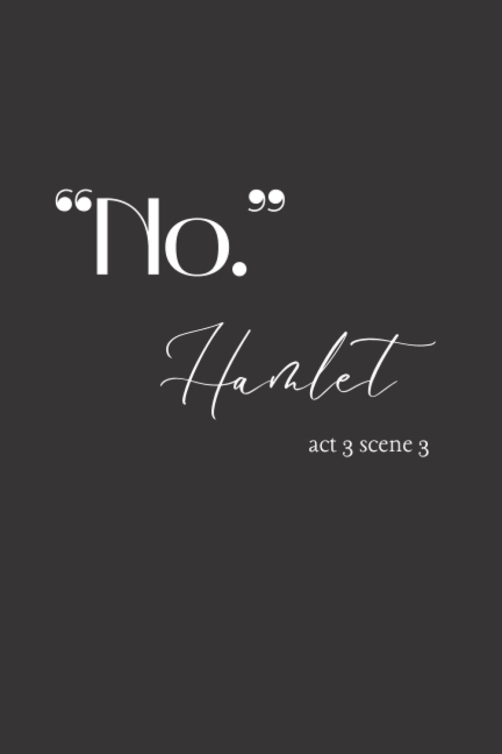 "No" Hamlet Quote Journal With Skull