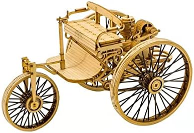 Wood Model for the First Car in the World, DIY 3D Wooden Puzzle for the First Automobile, Motorcar Vehicle Laser Cutting Woodcraft Kits to Build for Adults, Educational Assembly Toys