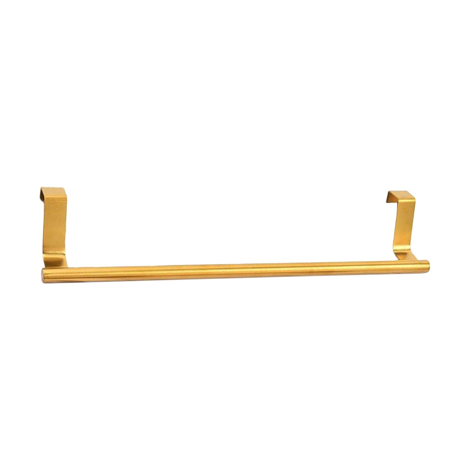 Over Cabinet Towel Bar Storage and Display Rack Stainless Steel Shelf Hook 36.5cm,Gold