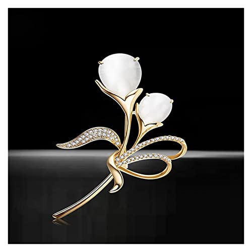 Broche tulipe pour femme : l'accessoire chic pour fixer vos écharpes en soie