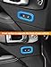 Savadicar Sky Blue Interior Accessories - Door Lock Button Bezel Trim Set for 2018-Present Jeep Wrangler JL JLU 4XE & Gladiator JT - Solid Color Interior Decor Upgrade Option, 2-Piece
