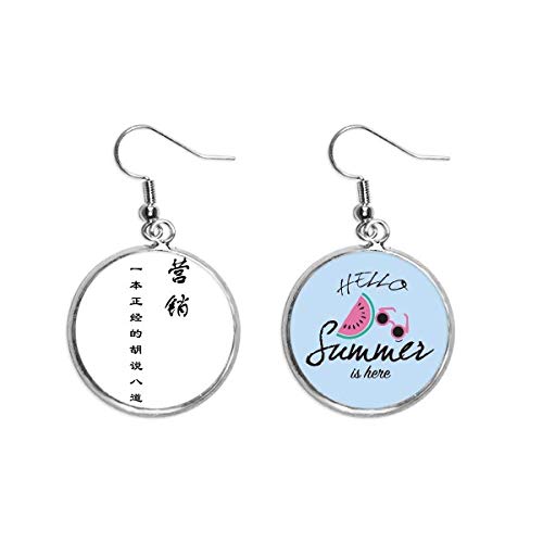 Pendientes de sandía verano bisutería estilo chino pendientes colgantes lóbulo