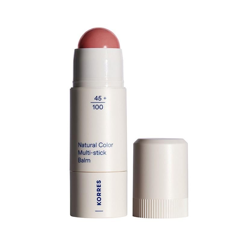 KORRES Natural Colour Multistick Balm Muted Brown 32, for a fresh, radiant glow, for cheeks and lips, easy to blend and ideal for on the go, vegan 4.5 g